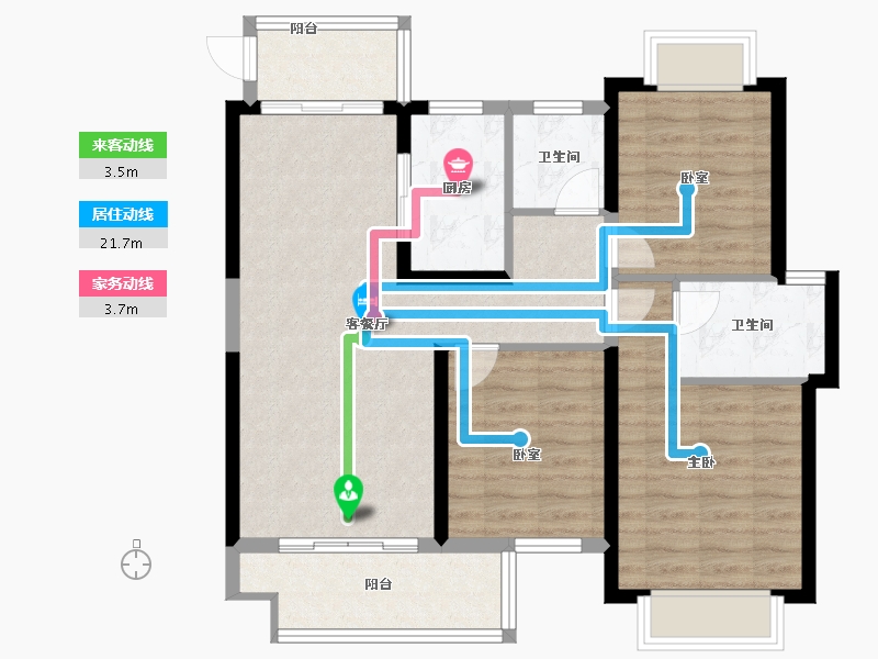 江西省-南昌市-万科玖里-86.49-户型库-动静线