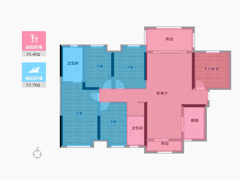 广西壮族自治区-梧州市-万象维也纳-112.95-户型库-动静分区