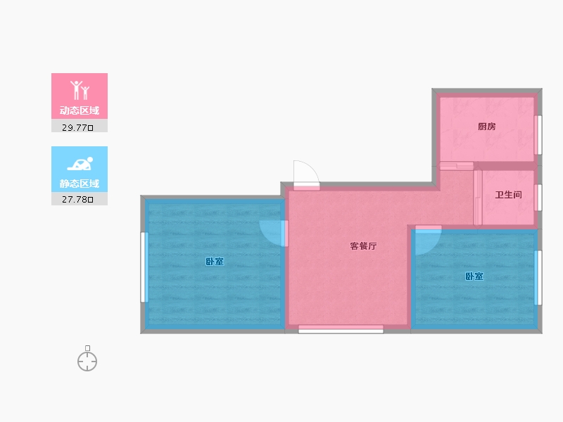 吉林省-松原市-华阳·润阳国际-50.76-户型库-动静分区