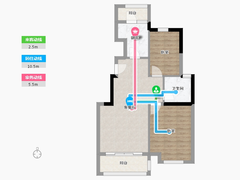 福建省-南平市-建瓯碧桂园-60.84-户型库-动静线