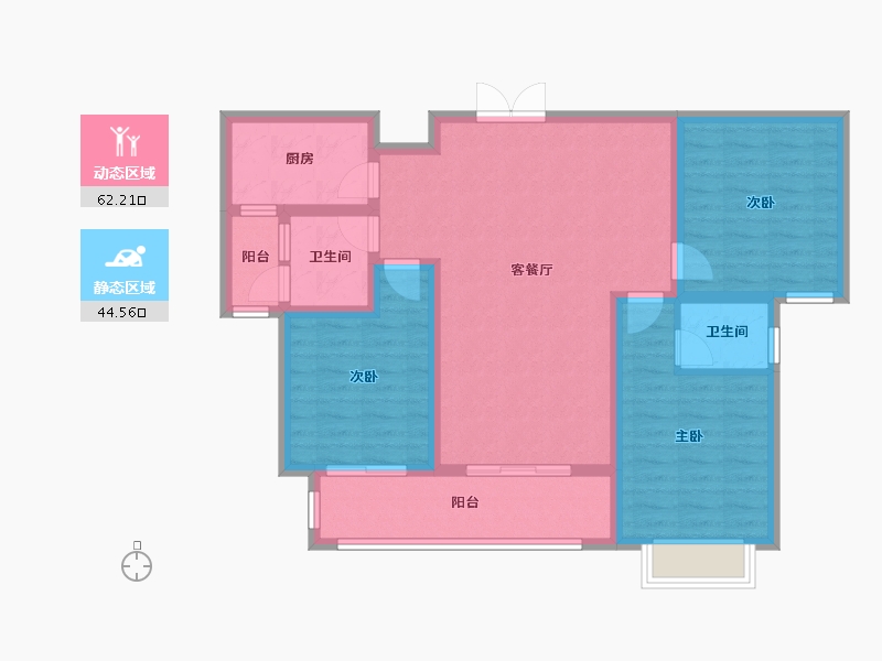 河南省-焦作市-沁阳晨升一號城邦-95.21-户型库-动静分区