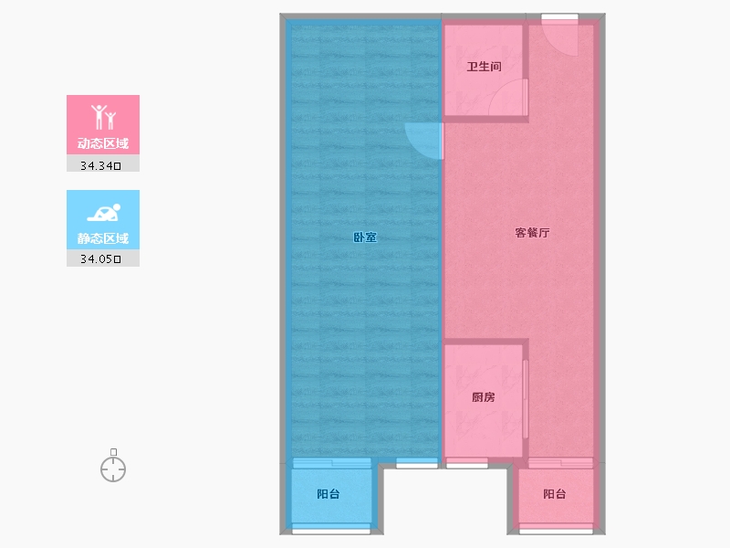 山西省-太原市-智诚·御河骏景D区-62.39-户型库-动静分区