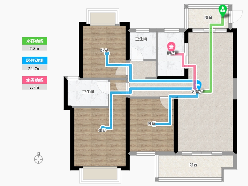 江西省-南昌市-万科玖里-86.49-户型库-动静线