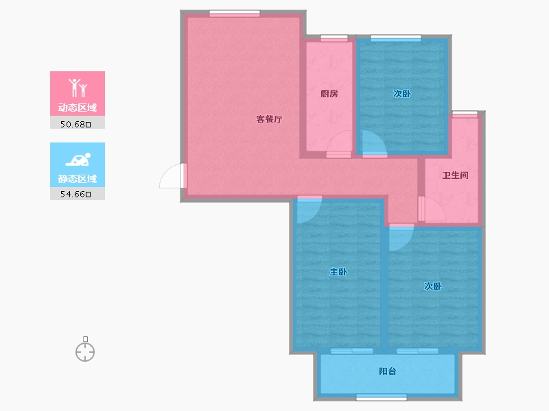 河北省-石家庄市-厚德·中央锦城-93.66-户型库-动静分区