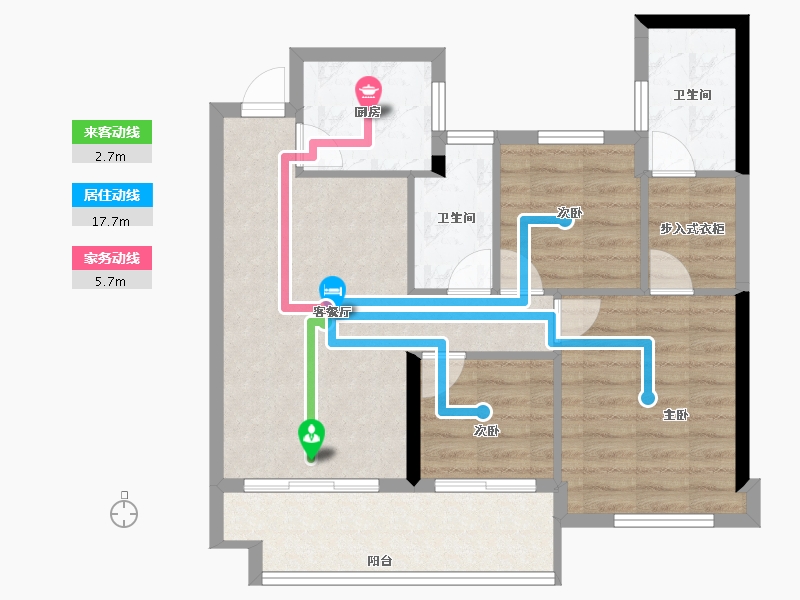 福建省-宁德市-庭盛·阳光壹号院-73.12-户型库-动静线