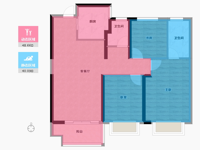 江西省-南昌市-万科玖里-79.28-户型库-动静分区