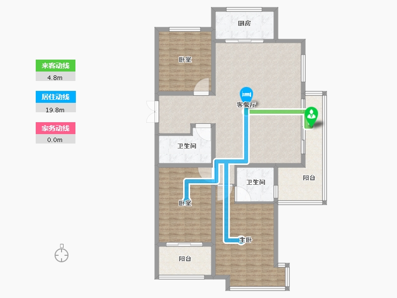 山东省-德州市-华腾御城澜湾-132.00-户型库-动静线