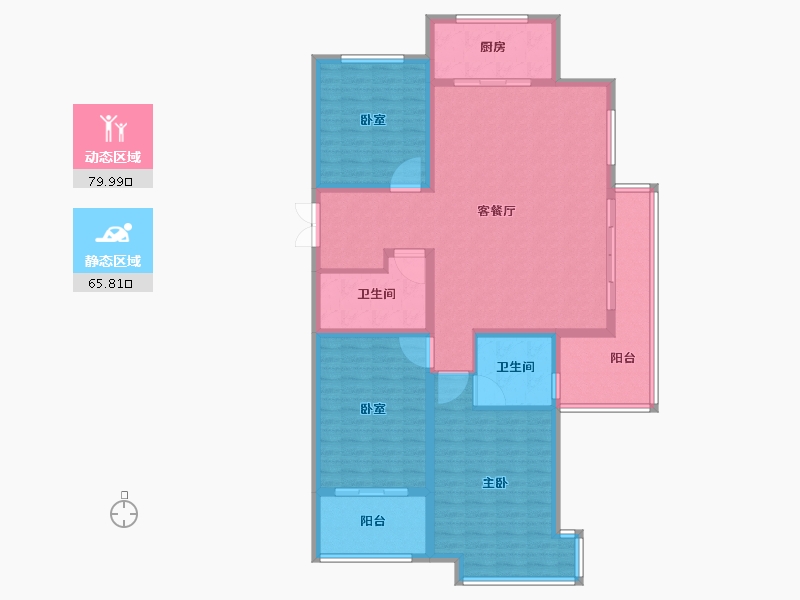 山东省-德州市-华腾御城澜湾-132.00-户型库-动静分区