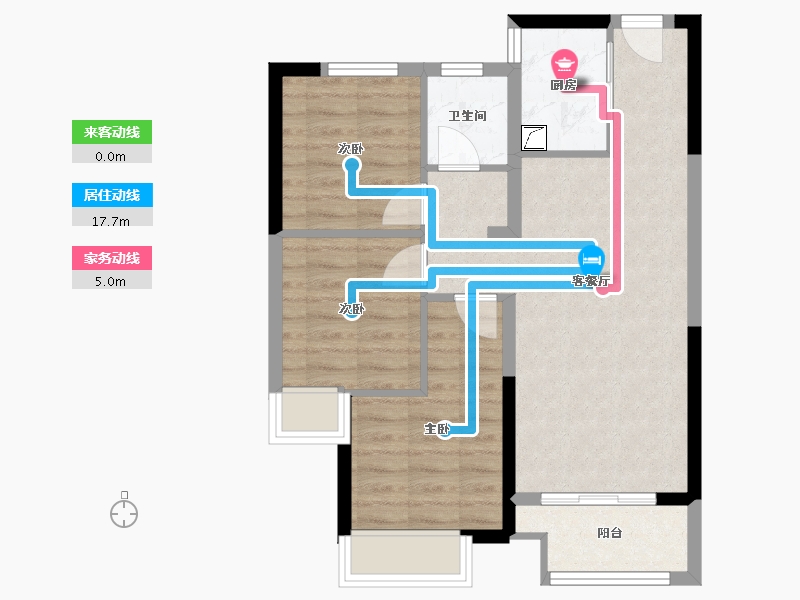 河南省-郑州市-绿博福苑-69.81-户型库-动静线