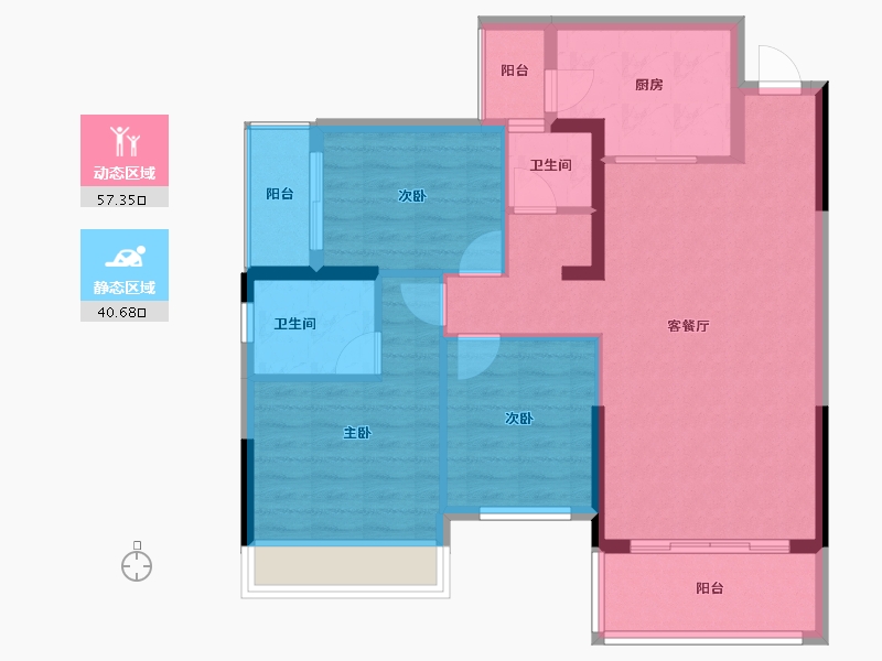 广西壮族自治区-崇左市-德邻公馆-88.08-户型库-动静分区