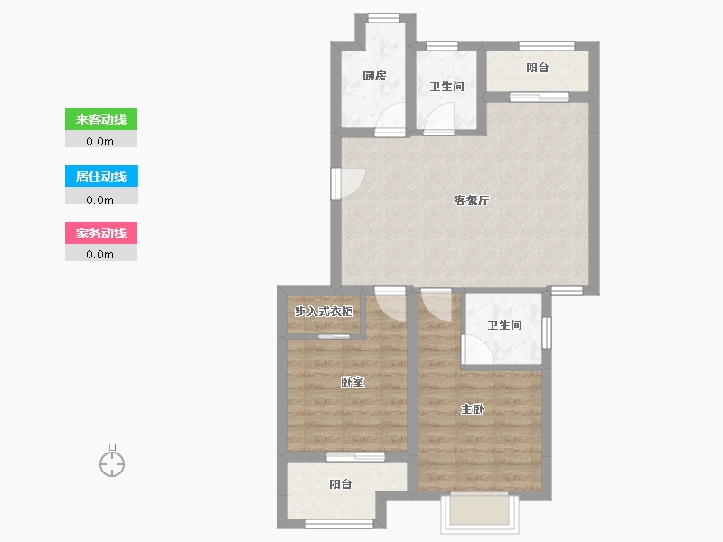 浙江省-嘉兴市-紫金华庭-69.03-户型库-动静线