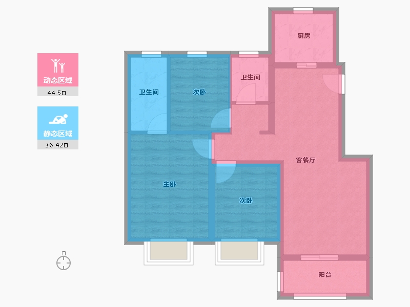 浙江省-嘉兴市-龙光江南大境里-71.42-户型库-动静分区