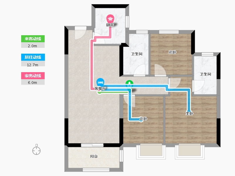 浙江省-嘉兴市-玖龙府-77.59-户型库-动静线