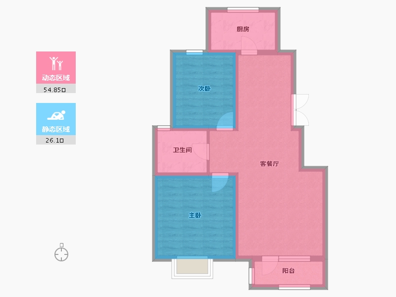 天津-天津市-天房·泊玺苑-72.00-户型库-动静分区