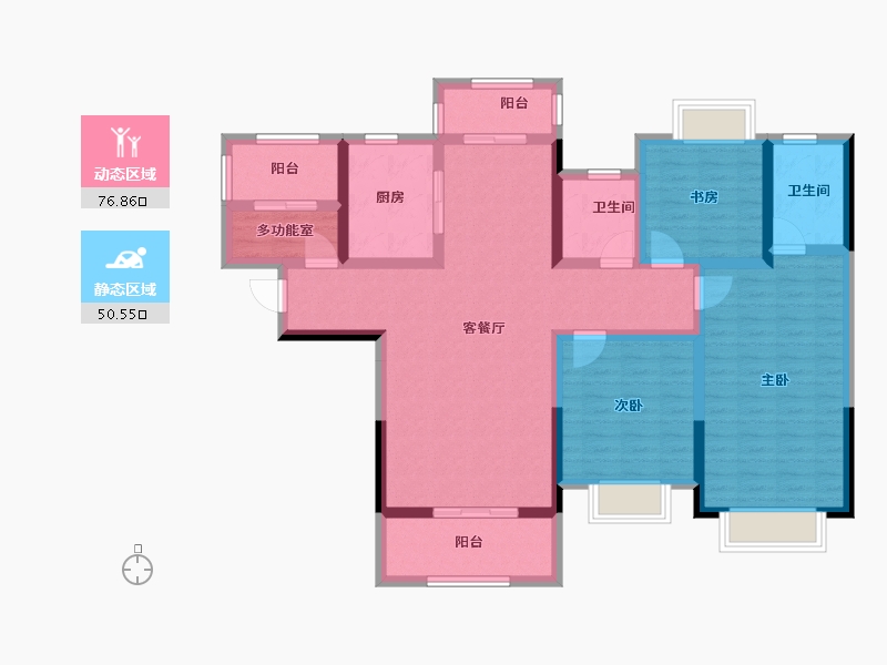 湖北省-宜昌市-中央山水3期-112.80-户型库-动静分区