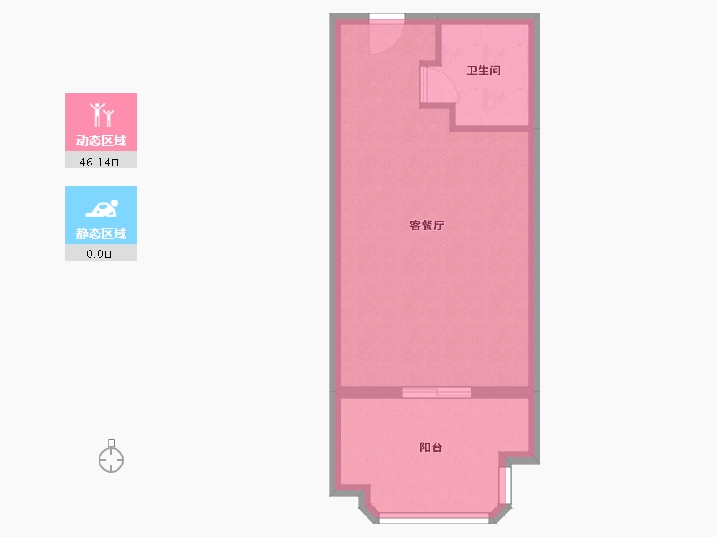 陕西省-宝鸡市-太白熙岸-41.64-户型库-动静分区