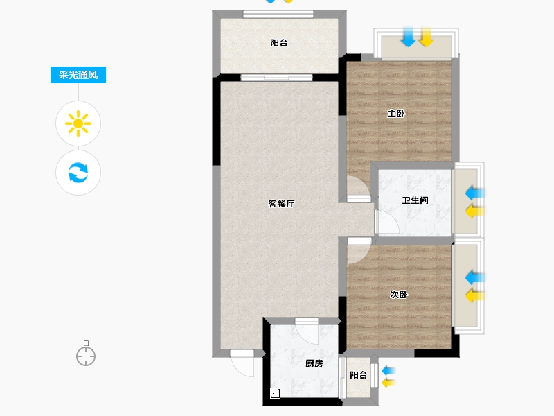 四川省-成都市-棠湖泊林城南郡​-78.40-户型库-采光通风