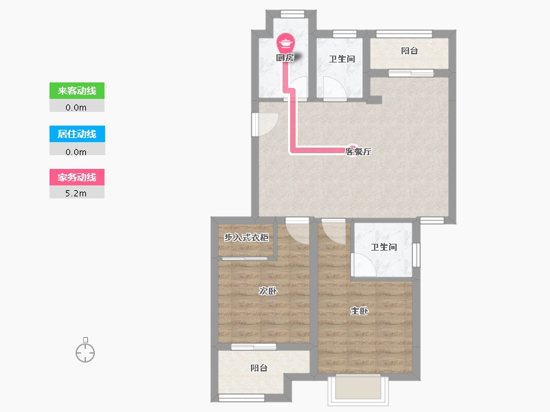 浙江省-嘉兴市-紫金华庭-69.14-户型库-动静线