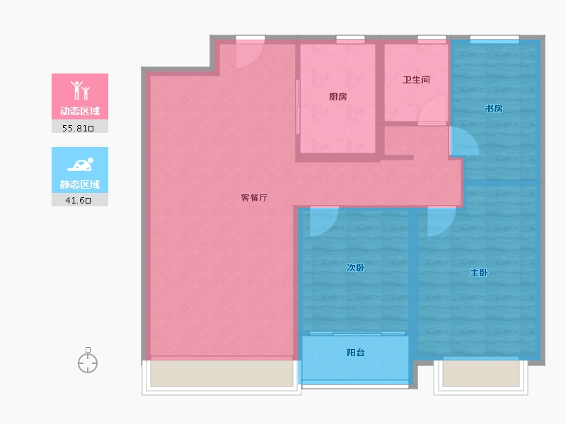 山东省-德州市-融创观澜府邸-87.99-户型库-动静分区