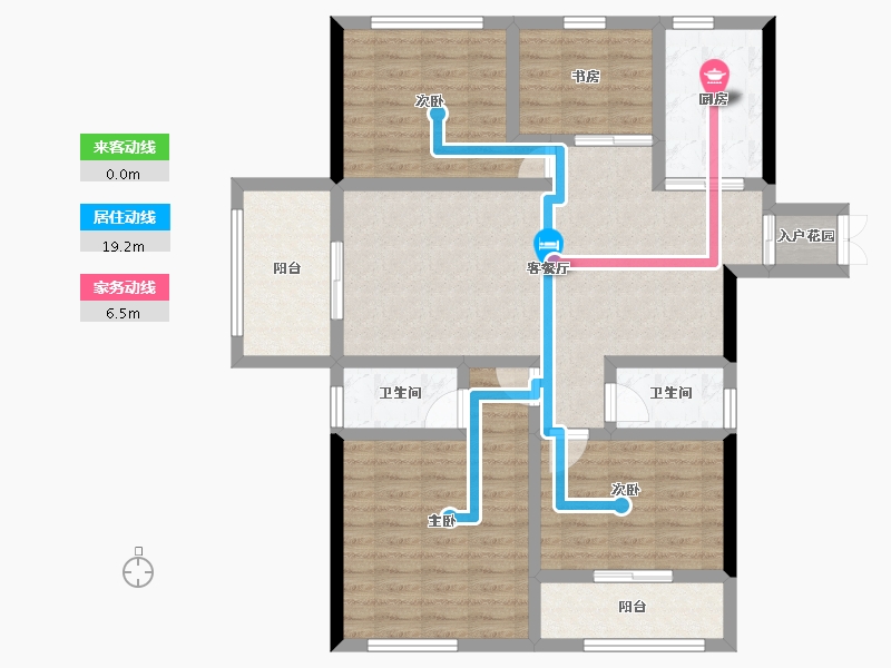 福建省-宁德市-香江公馆-101.42-户型库-动静线