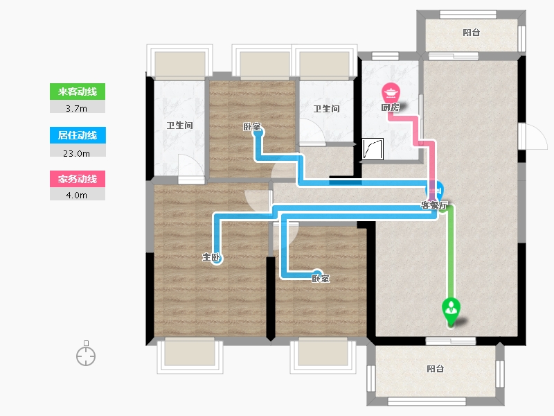 湖南省-株洲市-碧桂园醴陵府-100.00-户型库-动静线