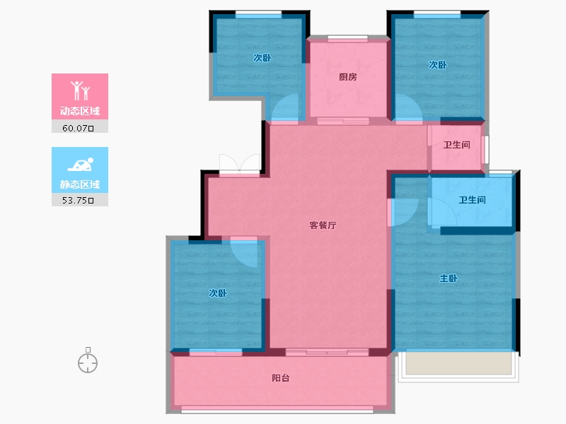 江苏省-徐州市-天虹菁英汇-101.61-户型库-动静分区