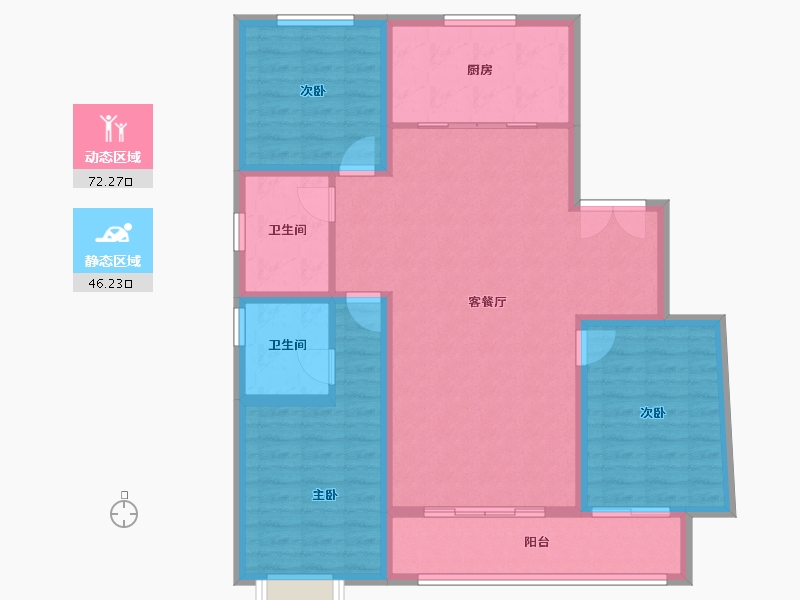 河北省-石家庄市-九福熙悦府-107.13-户型库-动静分区