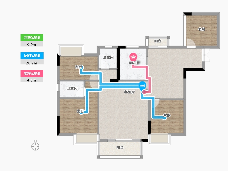 四川省-泸州市-蔺郎锦绣山水印象-98.99-户型库-动静线