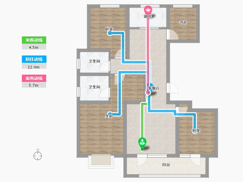 河北省-唐山市-禹洲嘉誉瀞湖-93.72-户型库-动静线