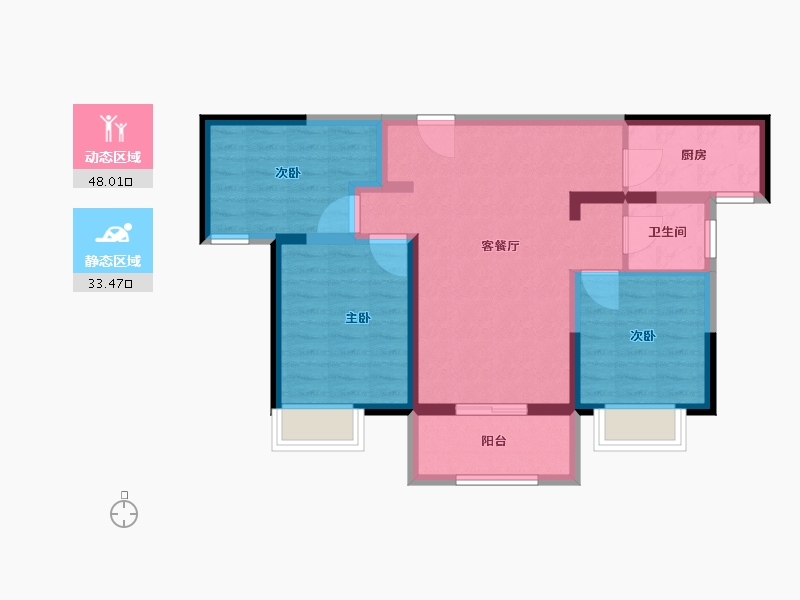 河南省-新乡市-润华翡翠山-72.00-户型库-动静分区