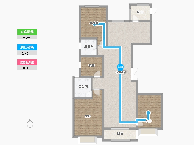 山西省-太原市-怡佳·天一城-124.73-户型库-动静线