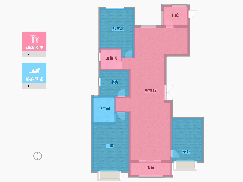 山西省-太原市-怡佳·天一城-124.73-户型库-动静分区