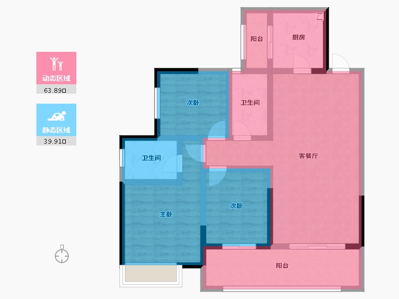 四川省-成都市-棠湖泊林城南郡​-91.21-户型库-动静分区