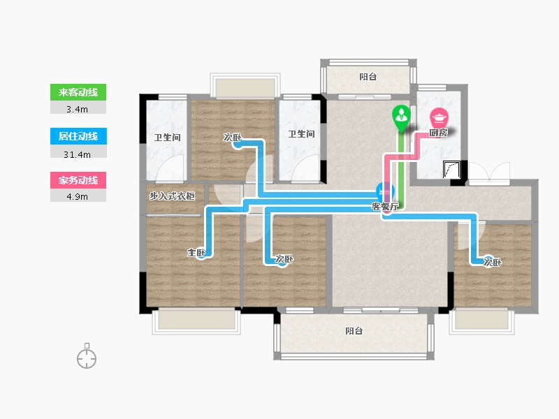 江西省-赣州市-佳兴滨江院子-126.00-户型库-动静线