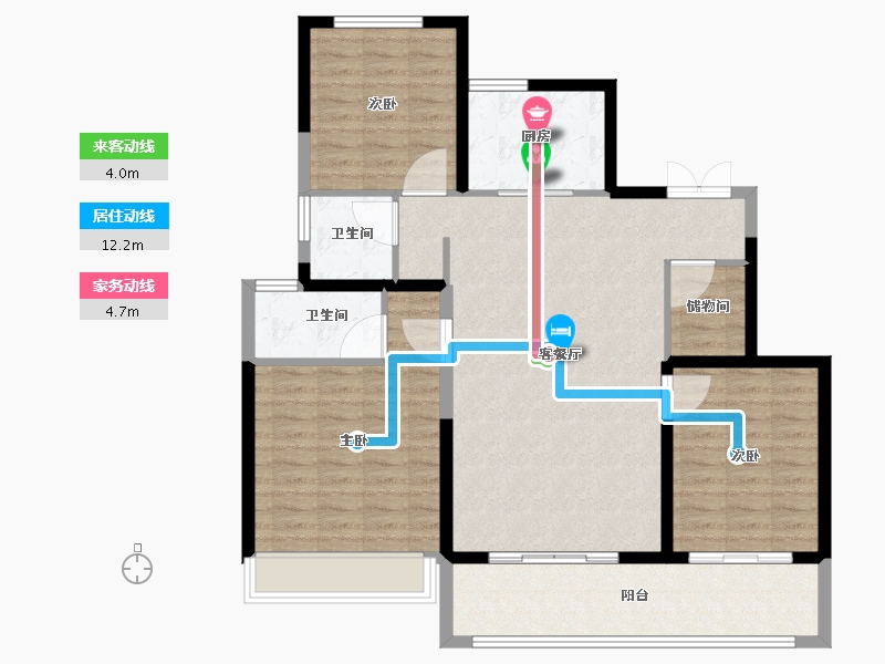 江苏省-徐州市-天虹菁英汇-108.00-户型库-动静线