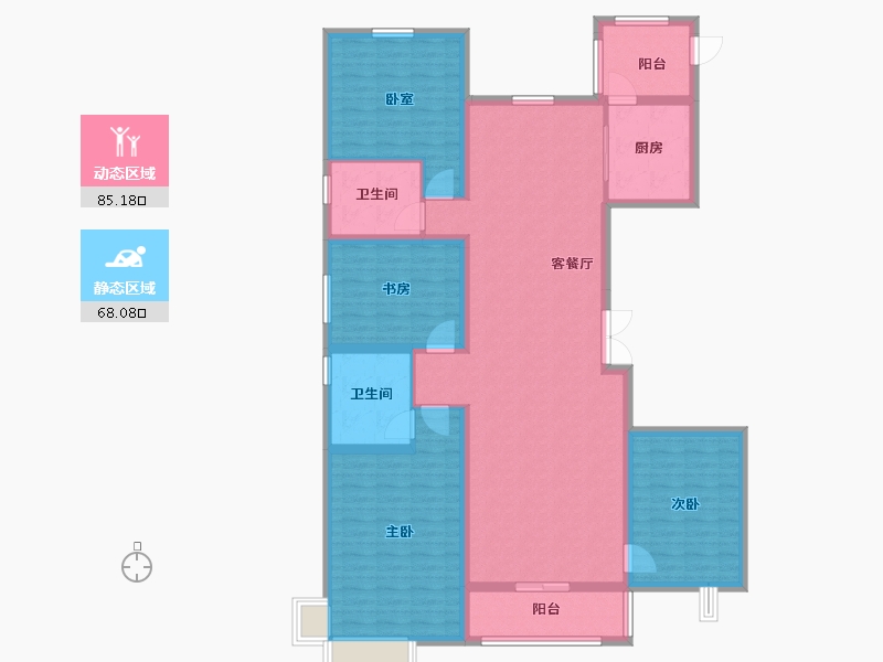 山西省-太原市-怡佳·天一城-138.26-户型库-动静分区