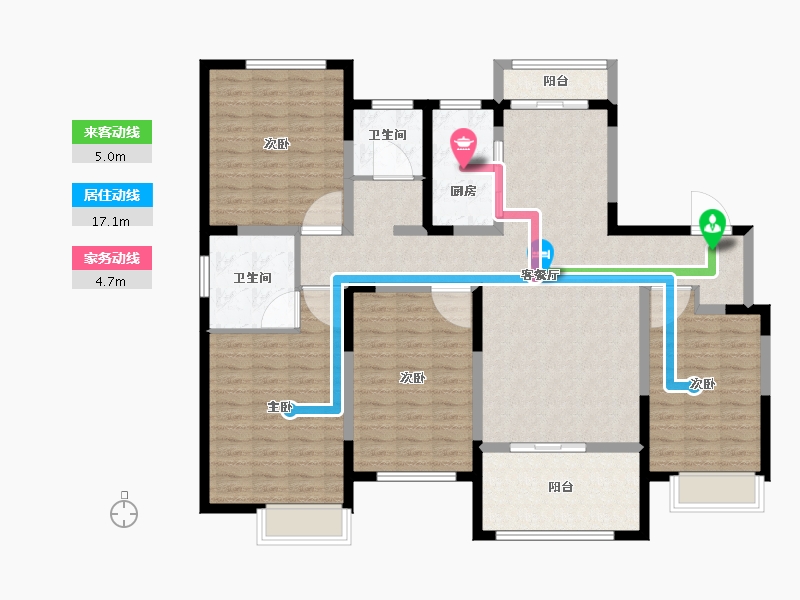 河南省-新乡市-润华翡翠山-136.00-户型库-动静线