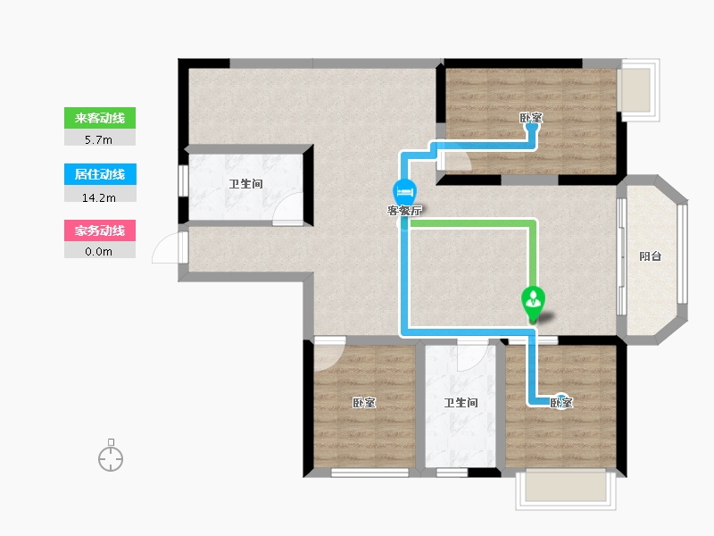 吉林省-吉林市-苏宁•悦兰湾-94.99-户型库-动静线