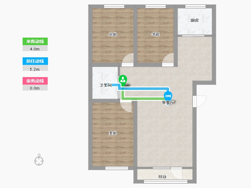 吉林省-吉林市-筑石·红-75.89-户型库-动静线