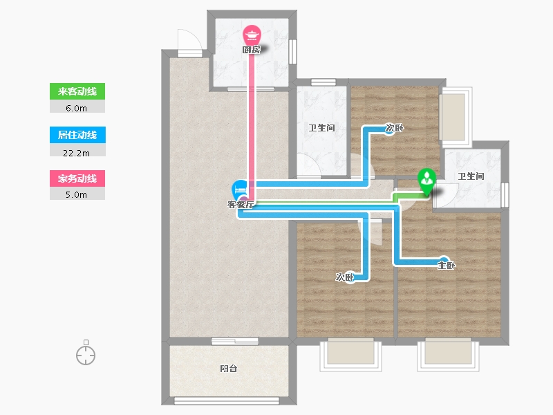 湖北省-孝感市-中仁御景-91.24-户型库-动静线