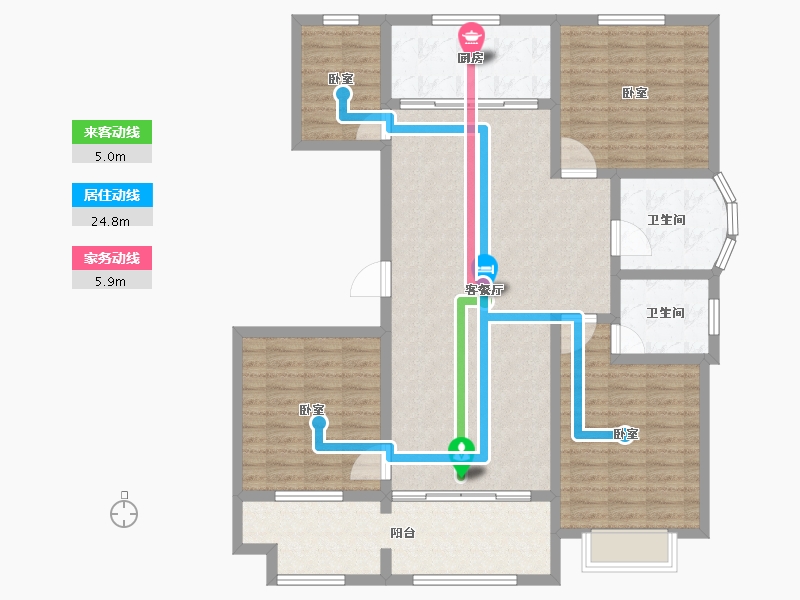 山东省-聊城市-利元馨城-127.14-户型库-动静线