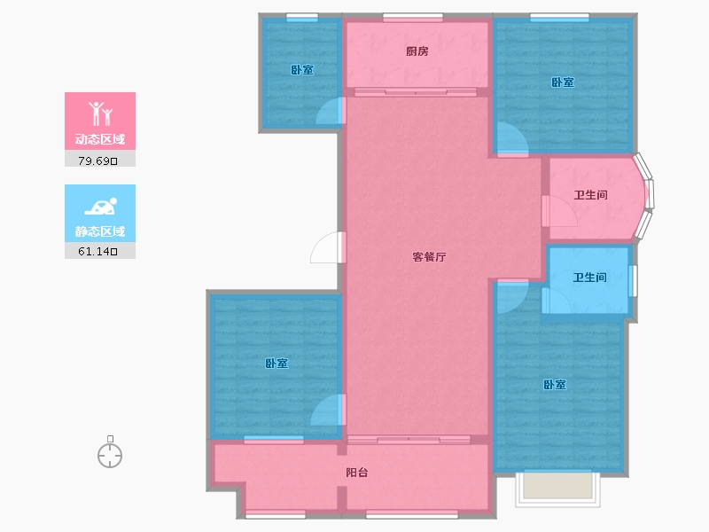 山东省-聊城市-利元馨城-127.14-户型库-动静分区