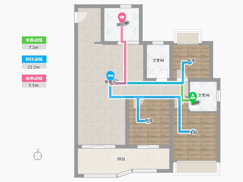 江苏省-南京市-中海·观江樾-94.40-户型库-动静线