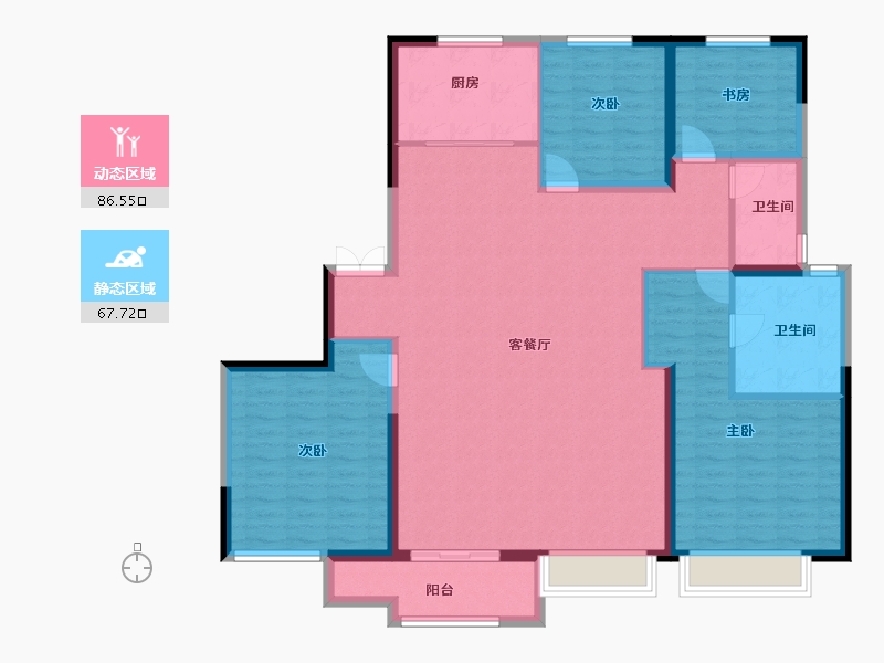 山东省-德州市-红烨一品-140.86-户型库-动静分区