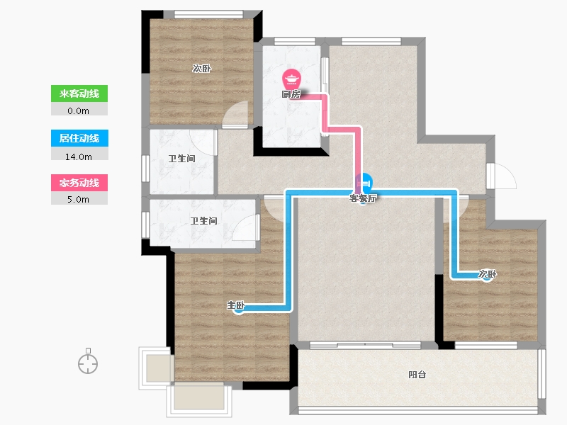 江西省-上饶市-东投·状元府-103.66-户型库-动静线