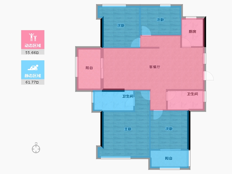 福建省-宁德市-福鼎盛大庄园-106.87-户型库-动静分区