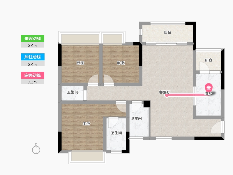 四川省-泸州市-久力丹城领秀-92.06-户型库-动静线