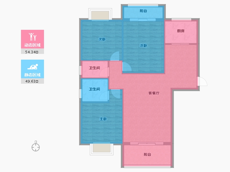 福建省-南平市-武夷山百花欣苑公园里-95.00-户型库-动静分区