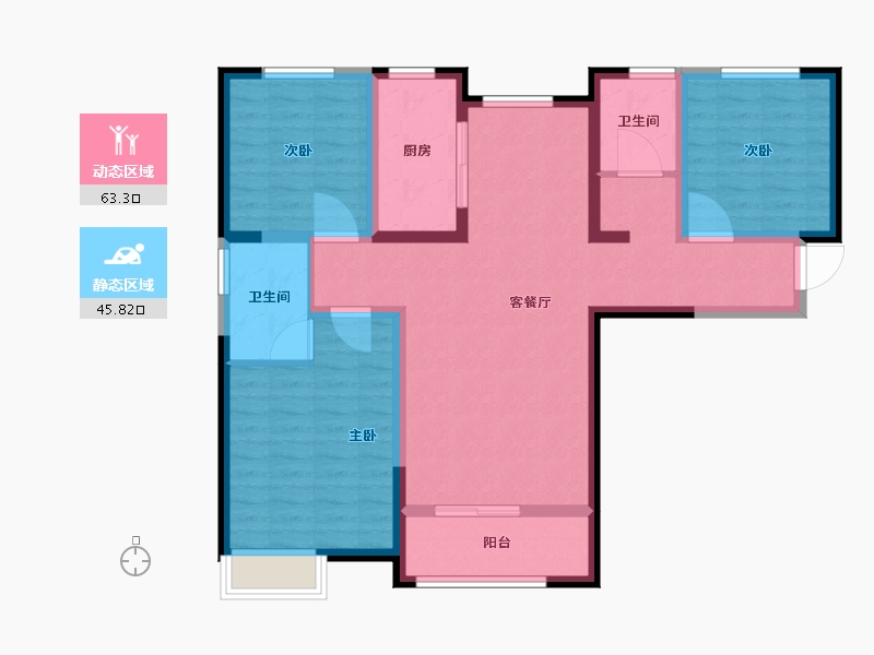 河南省-新乡市-润华翡翠山-97.00-户型库-动静分区