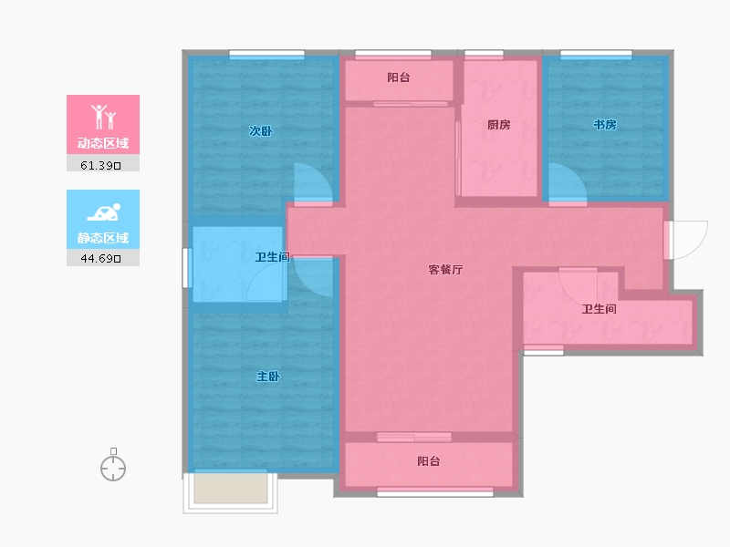 山西省-朔州市-京城港-94.01-户型库-动静分区